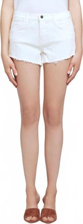L'agence Audrey Denim Short In Blanc