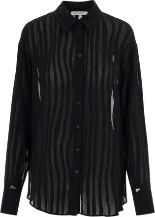 Patrizia Pepe Shirts - Dames - Overhemden - Zwart - XS - Polyester - Overhemden