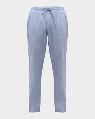 Zimmerli Men & apos;s Long Geo-Print Cotton Pants