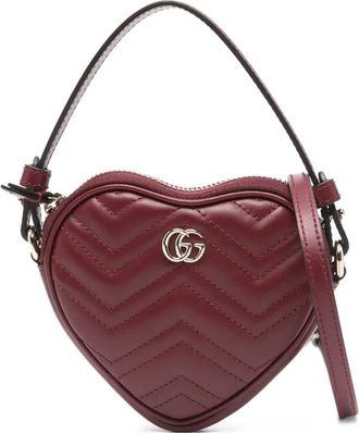 Gucci GG Marmont kleine hartvormige shopper - Rood