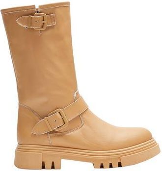 8 by YOOX LEATHER BUCKLE ANKLE BOOTS