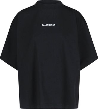 Balenciaga Logo Crop T-shirt