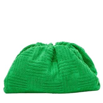 Bottega Veneta Pre-owned Pouch - Dames - Vintage Clutch - Groen - ONE Size - Leer - Vintage