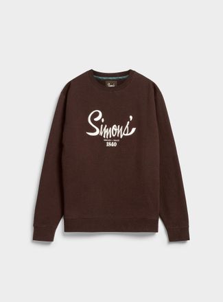 Simons Womens 1840 embroidery fleece-lined sweatshirt Our History, Our Heritage Collection Unisex