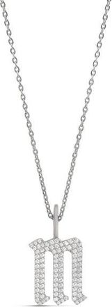 SHYMI Gothic Initial Charm Necklace in Silver at Nordstrom