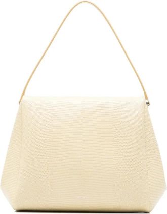 Calvin Klein Tina Schoudertas - Dames - Schoudertassen - Beige - ONE Size - Leer - Tassen