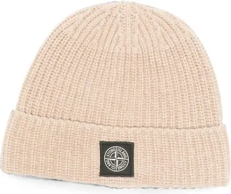 Stone Island Logo-patch Beanie Hat