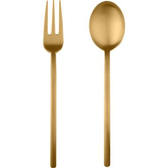 Mepra Fork & Spoon Serving Set in Gold at Nordstrom