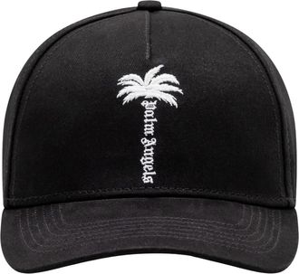 Palm Angels Palm Tree Cap - Heren - Petten - Zwart - ONE Size - Leer - Accessoires