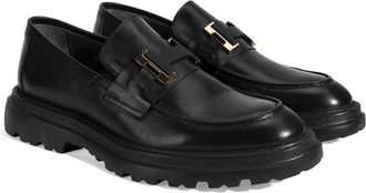 Desa Man Suede Slip-Ons - Leather Lining, Buckle Detail, Flat Heel, Breathable | Black - 42