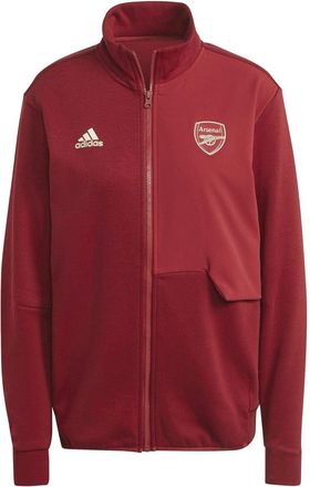 adidas Womens Afc Anth Jacketw Tracksuit Top in Red - Size 12 UK