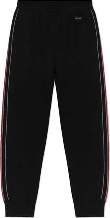 Versace Katoenen joggingbroek met elastische boorden - Heren - Sweatpants - Zwart - S - Katoen - Broeken