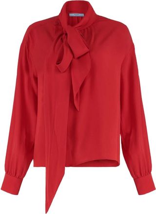 Prada Overhemden, Dames, Rood, S, Tops