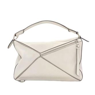 Loewe Pre-owned Puzzle Handbag - Dames - Pre-owned - Wit - Maat: ONE Size Leer