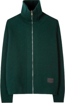 Paul Smith Groene Wol Zip Vest - Heren - Vesten - Groen - M - Wol - Truien & Vesten