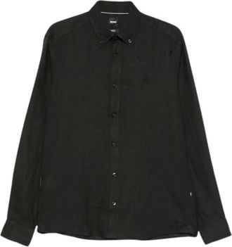 HUGO BOSS Overhemden > Casual Overhemden - Heren - Casual Overhemden - Zwart - 2XL - Overhemden