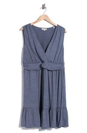 Max Studio Front Knot Tiered Dress in Denim-Denim at Nordstrom Rack, Size 1 X