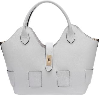 Roberta M Wit Rundleer Tas