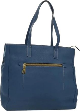 Prada Pre-owned Vintage Tote Bag - Dames - Vintage Shopper - Blauw - ONE Size - Leer - Vintage