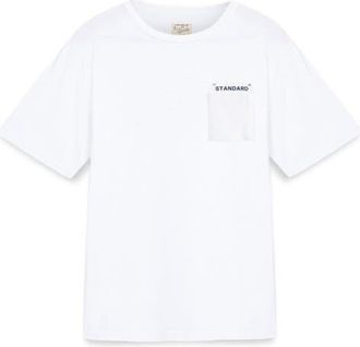 Fortela Fifties Style Pocket T-Shirt in White at Nordstrom, Size X-Large Eu