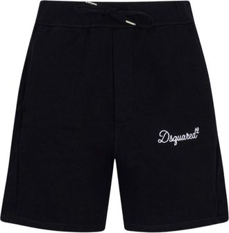 Dsquared2 Black Cotton Bermuda Shorts