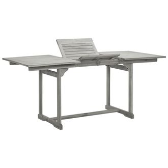 vidaXL Vidaxl - Mesa De Comedor Jard&iacute;n Madera Maciza Acacia (120-170)x80x75 Cm