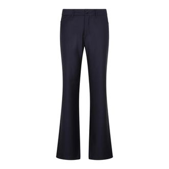 Etro Broeken, Heren, Blauw, M, Wol, Blauwe wollen bootcut broek