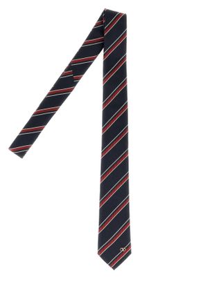 Valentino Garavani Mens Embroidered Jacquard Tie Grigiobordeauxavoriooro Exterior: Silk Lining: Cravatte E Papillon Ties