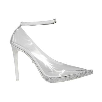 GCDS Gcds, Schoenen, Dames, Wit, 39 EU, Rhinestone Pointy-toe Pumps