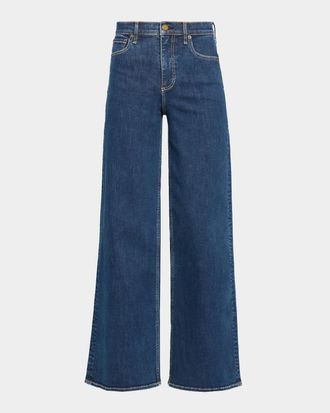 Rag & Bone Sofie Stretch-Denim High-Rise, Wide-Leg Jeans