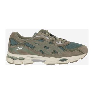 Asics Sneakers, male, Green, 8 UK, Green Leather and Mesh Trainers