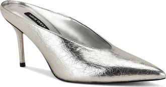 Nine West Verra Pointed Toe Mule in Silver at Nordstrom, Size 8.5