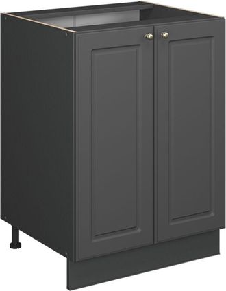 Vicco Mueble Bajo De Cocina Fame-line, Antracita-oro Landhaus, 60 Cm, Et M&aacute;rmol, Vicco