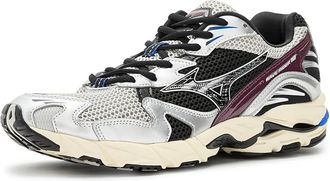 Mizuno Wave Rider 10 Shoes Harbor Mist/Black : Mens 12 - Womens 13.5 Medium, Leather/Synthetic/Textile