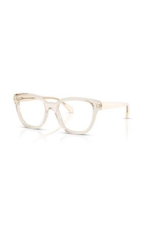 Moncler 53mm Rectangle optical glasses in White at Nordstrom