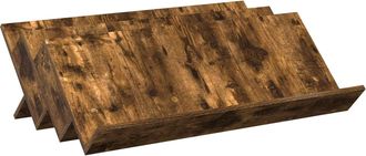vidaXL Estante De Revistas Con Estante Roble Ahumado 90 X 53 X 28,5 Cm Vidaxl