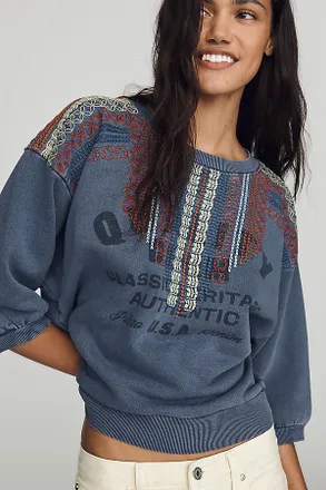 Pilcro Niki Bubble Craft Sweatshirt