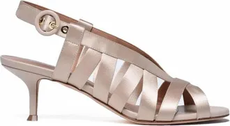 Lella Baldi Satin Sandals - Beige