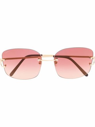 Cartier rimless-frame sunglasses - Gold