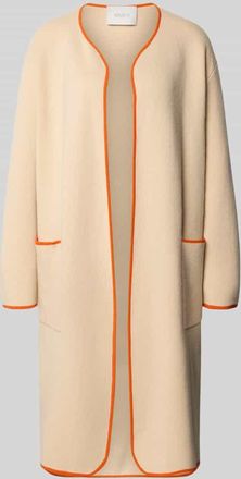 Herzen&rsquo;s Angelegenheit Strickmantel aus Baumwoll-Kaschmir-Mix mit aufgesetzten Taschen in Sand, Gr&ouml;&szlig;e 34