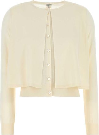 Loewe Cream Wool Cardigan