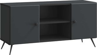 vidaXL Mueble De Tv 102 X 34,5 X 50 Cm Negro Madera De Ingenier&iacute;a Vidaxl