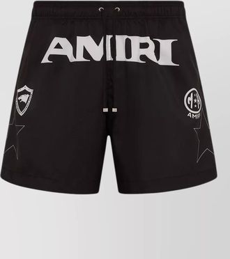 Amiri sport swim shorts star pockets design