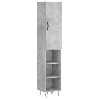 Berkfield Home Highboard Concrete Grey 34.5x34x180 cm Engineered Wood
