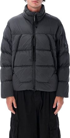 C.P. Company Grey Hooded Down Puffer Jacket