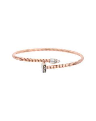 Meshmerise 18K Over Silver 0.10 Ct. Tw. Diamond Bangle Bracelet