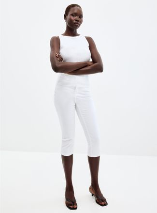 Contemporaine Womens Colourful denim capri pant Fit: Slim leg, regular rise