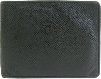 Louis Vuitton Black Taiga Leather Wallet (Bi-Fold) (Pre-Owned)