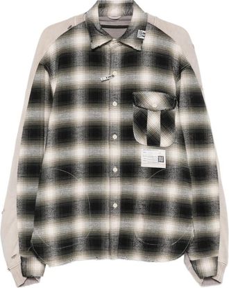 Miharayasuhiro Check-pattern Distressed-effect Shirt