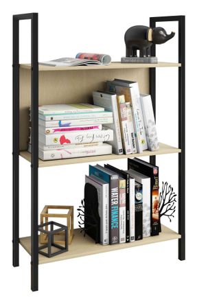 ebuy24 Ebuy24 - Vcm Wood Metal Storage Stand Estante De La Librer&iacute;a Decoraci&oacute;n Libros Stand Estante Flakos 3 (roble De Miel)